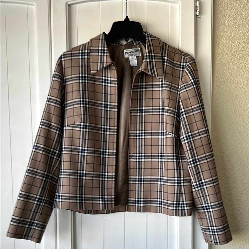 Pendleton Women's Tan Plaid Jacket